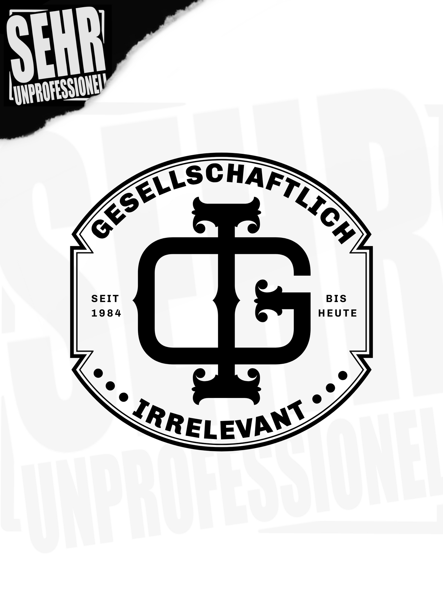 "Gesellschaftlich Irrelevant" Zip-Hoodie