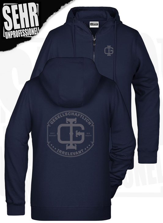 "Gesellschaftlich Irrelevant" Zip-Ladies Hoodie