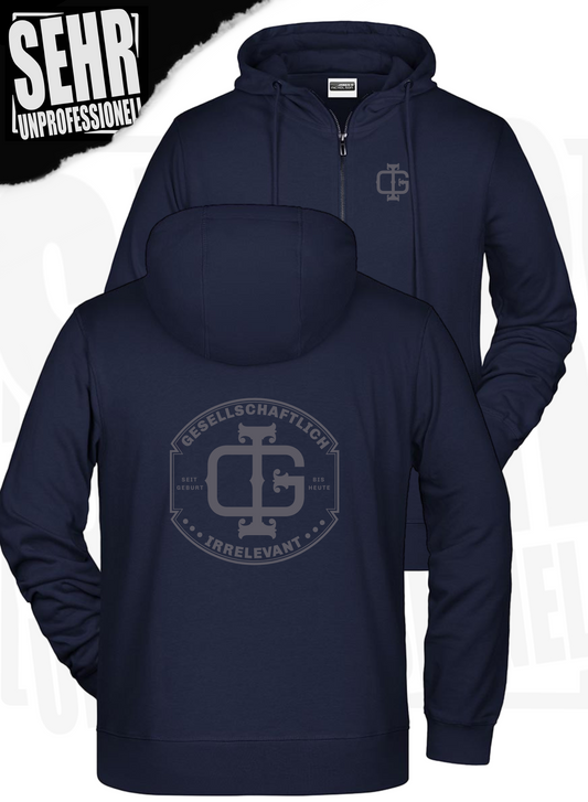"Gesellschaftlich Irrelevant" Zip-Hoodie