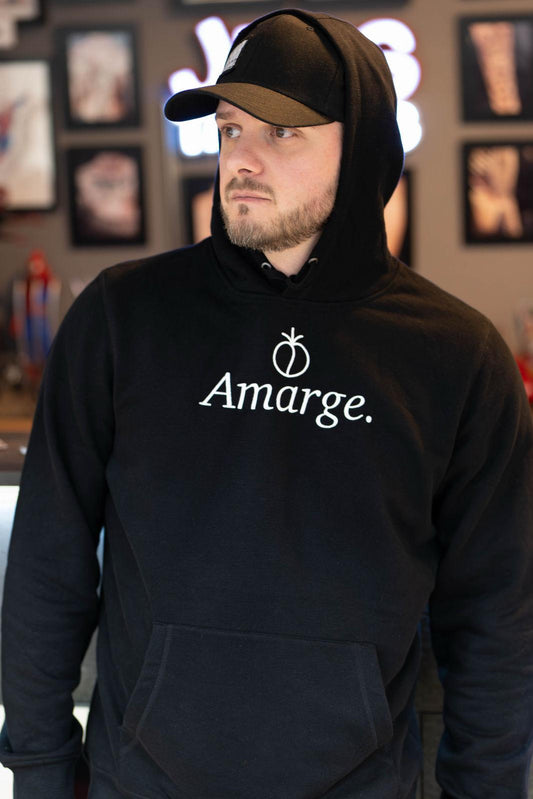 "Amarge." Hoodie mit Stick