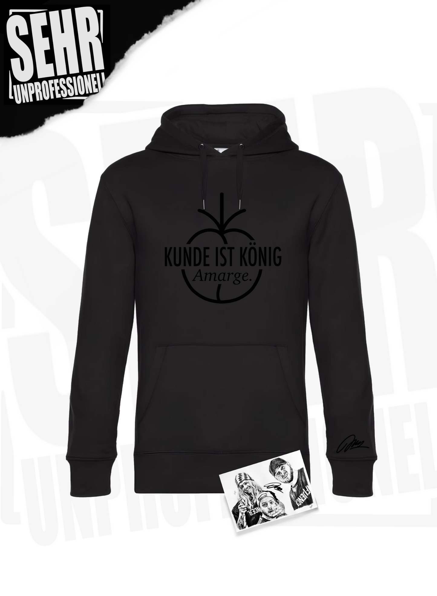 "Kunde ist König Amarge" Regular- & Ladies-Hoodie