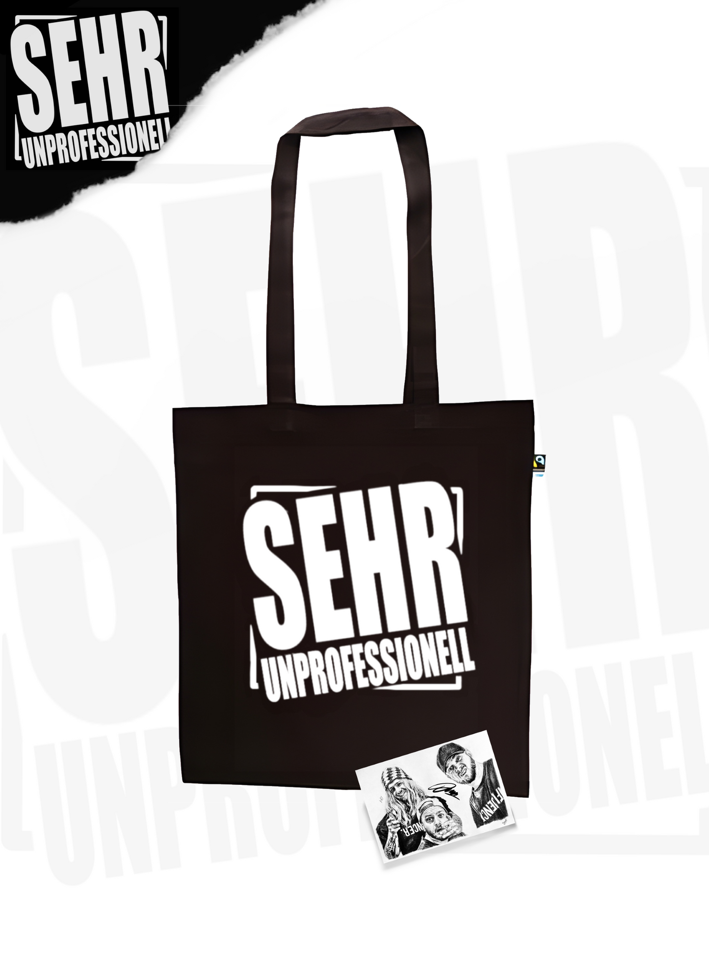 "SEHR UNPROFESSIONELL" Baumwolltasche
