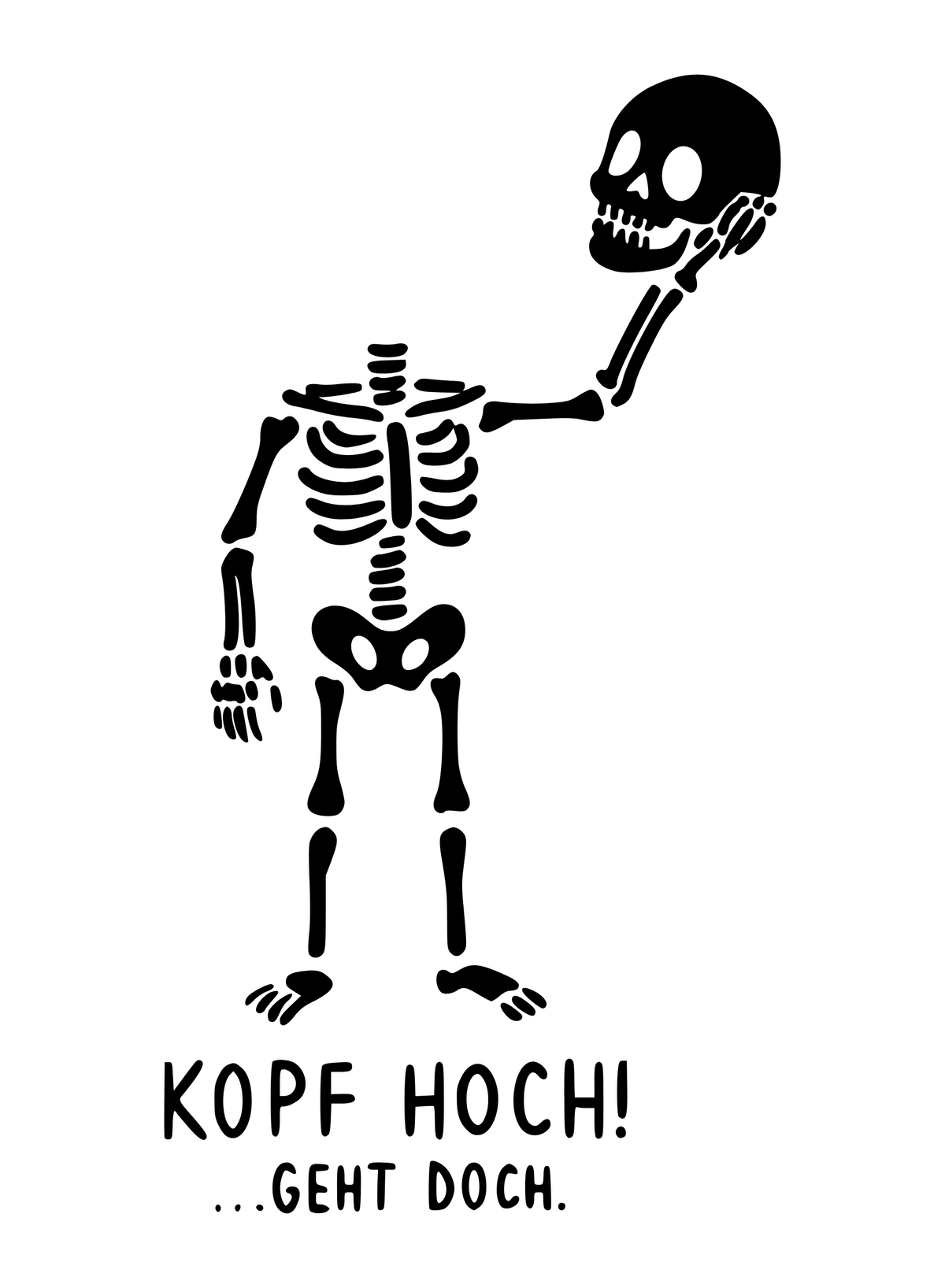 "Kopf hoch!" Regular & Ladies-Hoodie