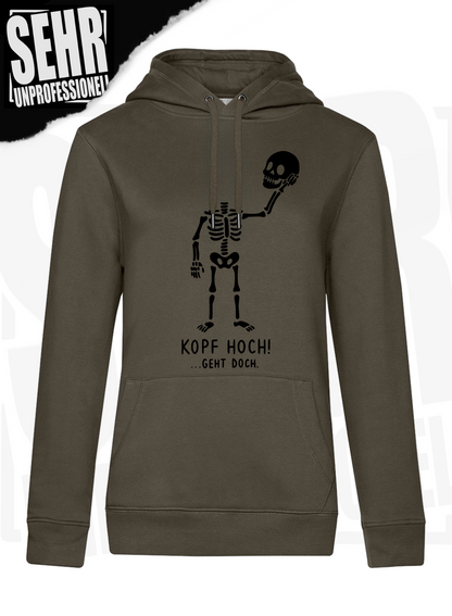 "Kopf hoch!" Regular & Ladies-Hoodie