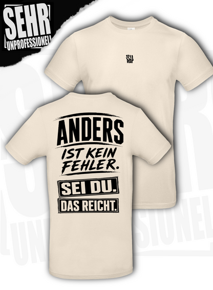 "Anders ist kein Fehler." Regular-Shirt