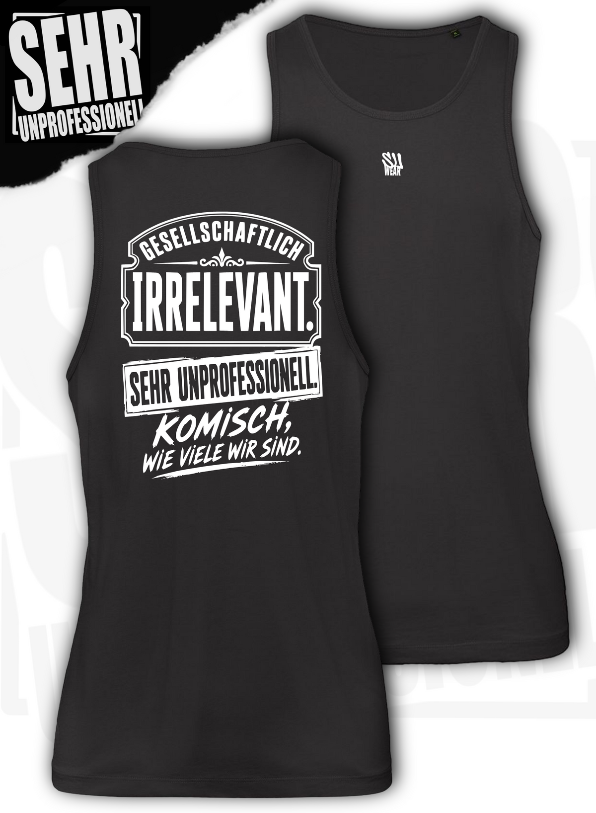 "Komisch wie viele wir sind." Man- & Ladies-Tanktop